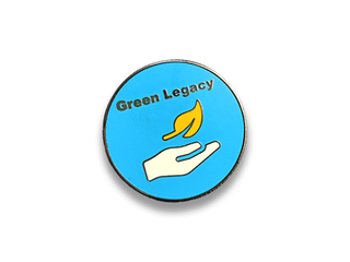 Gepersonaliseerde hard emaille pin green legacy